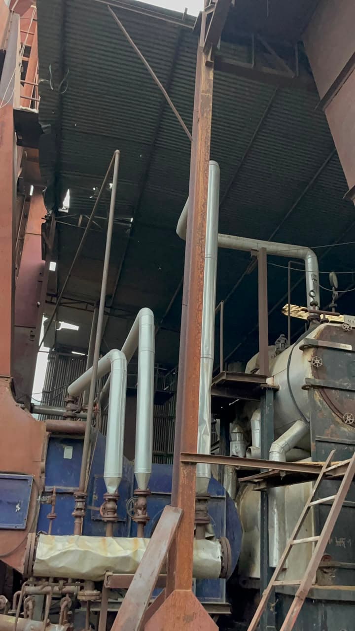 Boiler pipework and ladder